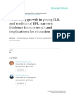 Agustín-Llach, M. P. & Andrés Canga Alonso 2014 Vocabulary Growth in Young CLIL and Traditional EFL Learners Evidence From