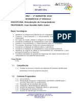 Plano de ensino 2023 1ºINF MC