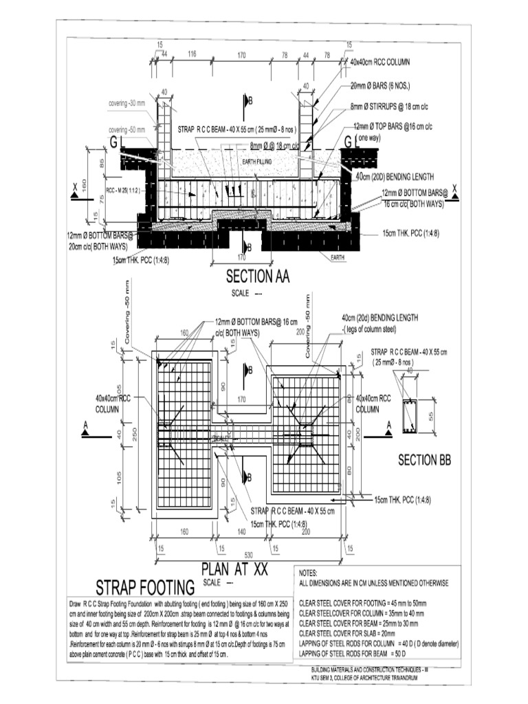 Strap Footing Model PDF