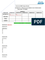 Matemática e CN - Inserir Exercicios