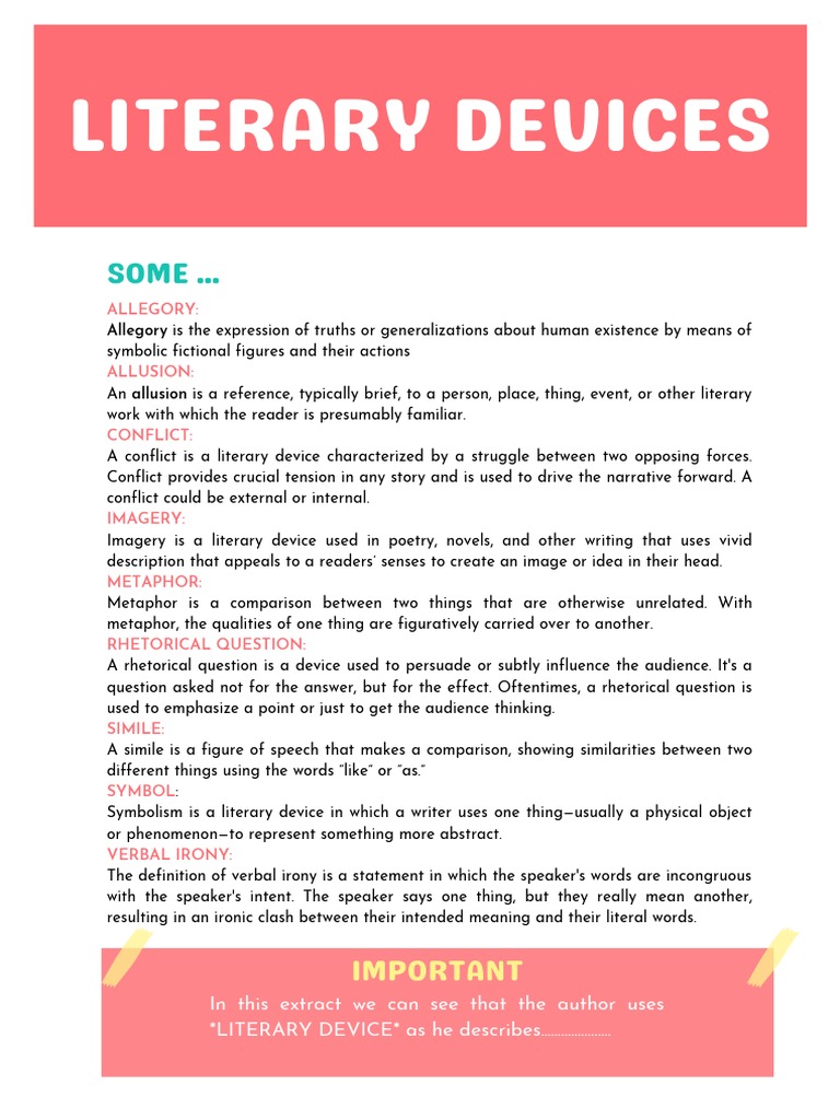 Key Literary Devices Explained | PDF