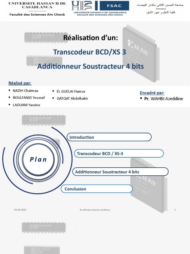 Transcodeur BCD/XS-3 et Additionneur 4 bits | PDF | Informatique ...