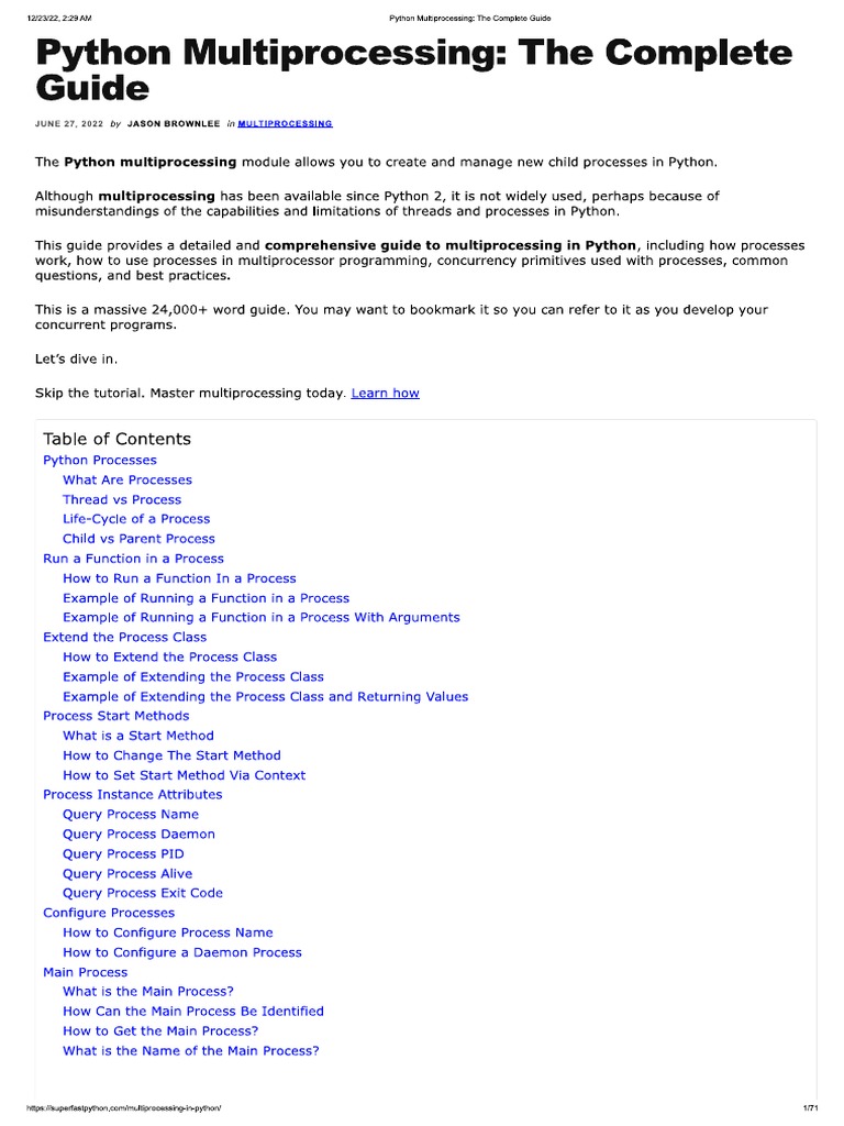 PYTHON Multiprocessing | PDF