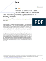 Besedovsky Et Al. 2022 - Hypnotic Enhancement of Slow-Wave Sleep Increas ... Mone Secretion and Reduces Sympathetic Predominance in Healthy Humans