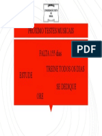 Próximos testes musicais - Treine e estude