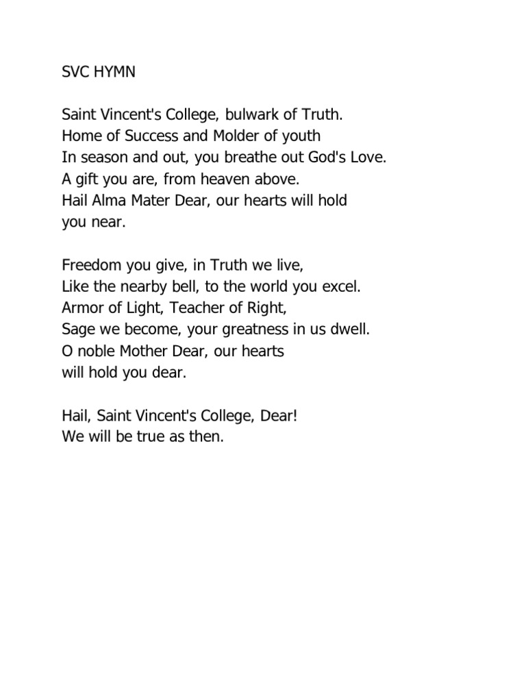 Svc Hymn