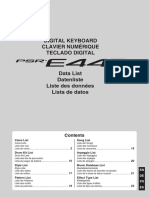 Yamaha PSR-E443 Datalist