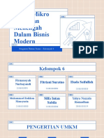 Usaha Mikro Kecil Dan Menengah Dalam Bisnis Modern Kelompok 6