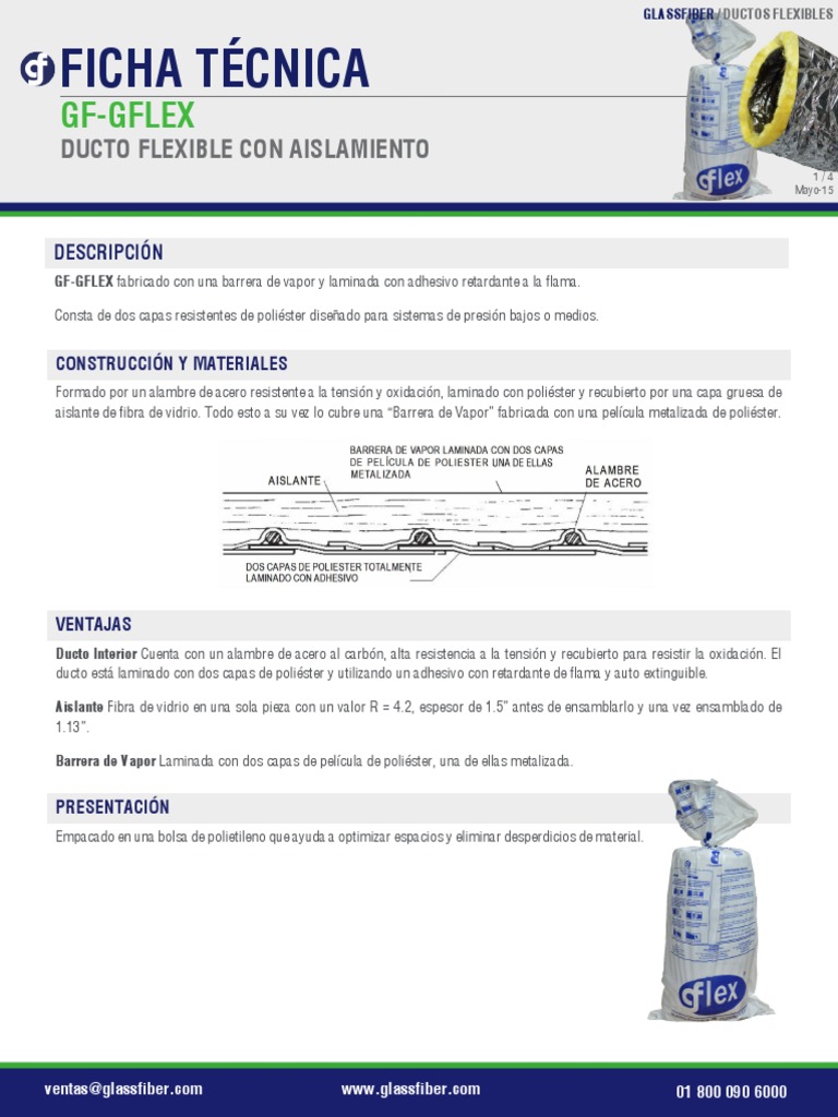 Ducto Flexible FT - GFlex | PDF | Tubería (transporte de fluidos