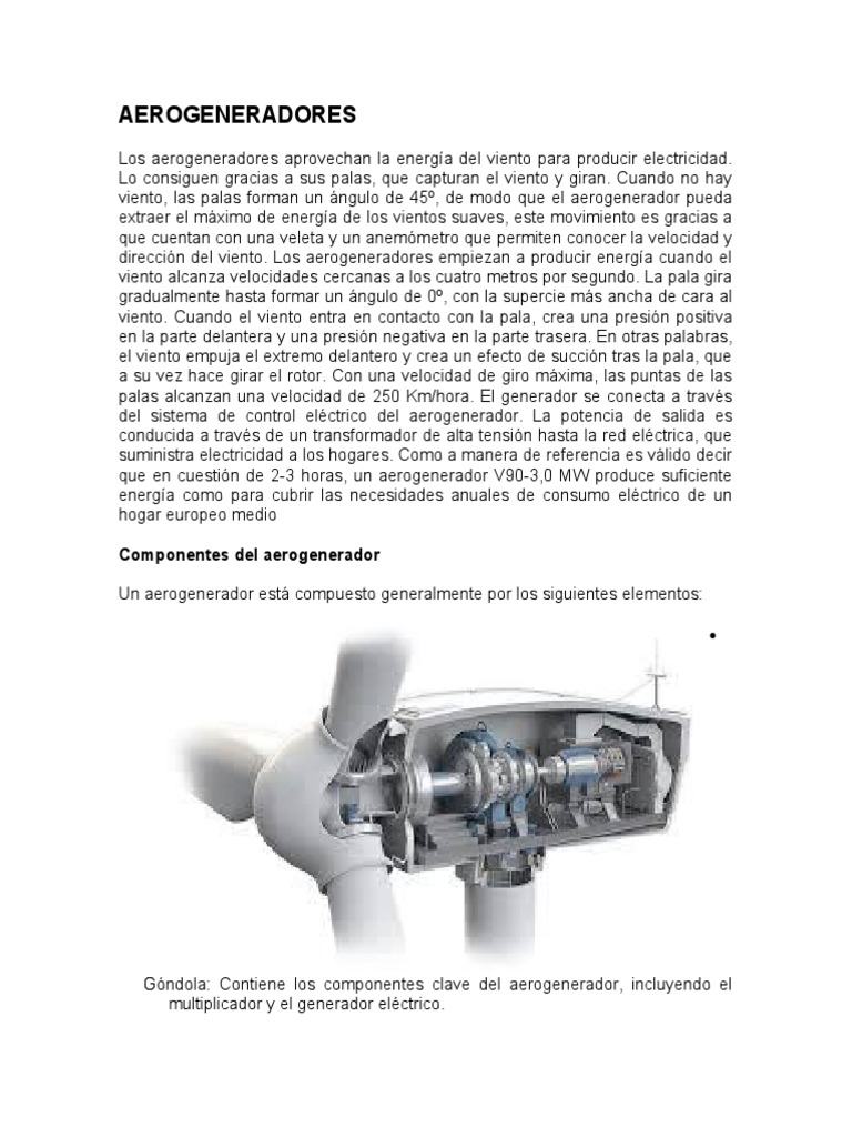 AEROGENERADORES | PDF | Turbina | Engranaje
