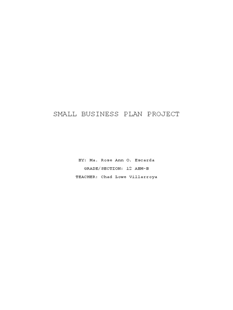 Small Business Plan for Rian's Café | PDF | Salary | Overtime