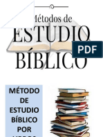 Métodos de estudio bíblico por libros, capítulos y versículos