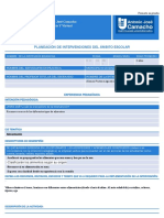 Planificación intervención alimentación