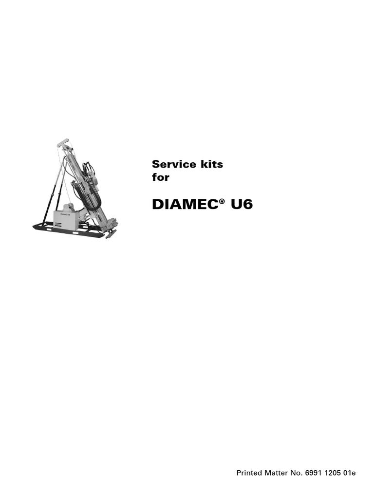 Diamec U6: Service Kits For | PDF | Piston | Machines