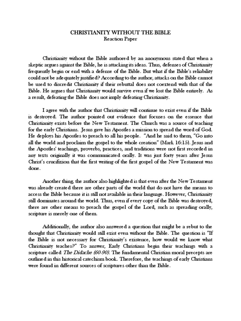 ReEd 1 - Assignment 3 - Bano Chariel | PDF | Bible | Jesus