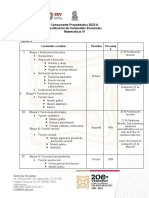 Matemáticas IV Dosificación de Contenidos