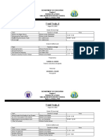 Timetable