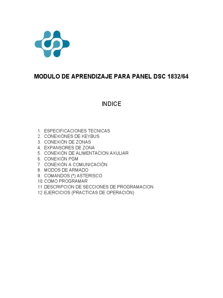 Modulo de Aprendizaje para Panel DSC 1832 | PDF