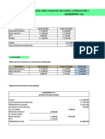 APE sobre Variación de Costos y Elaboración del Estado de Resultados.