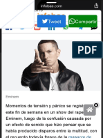 Eminem Causó Pánico Entre El Público de Su Show Por Un Irresponsable Efecto de Sonido - Infobae