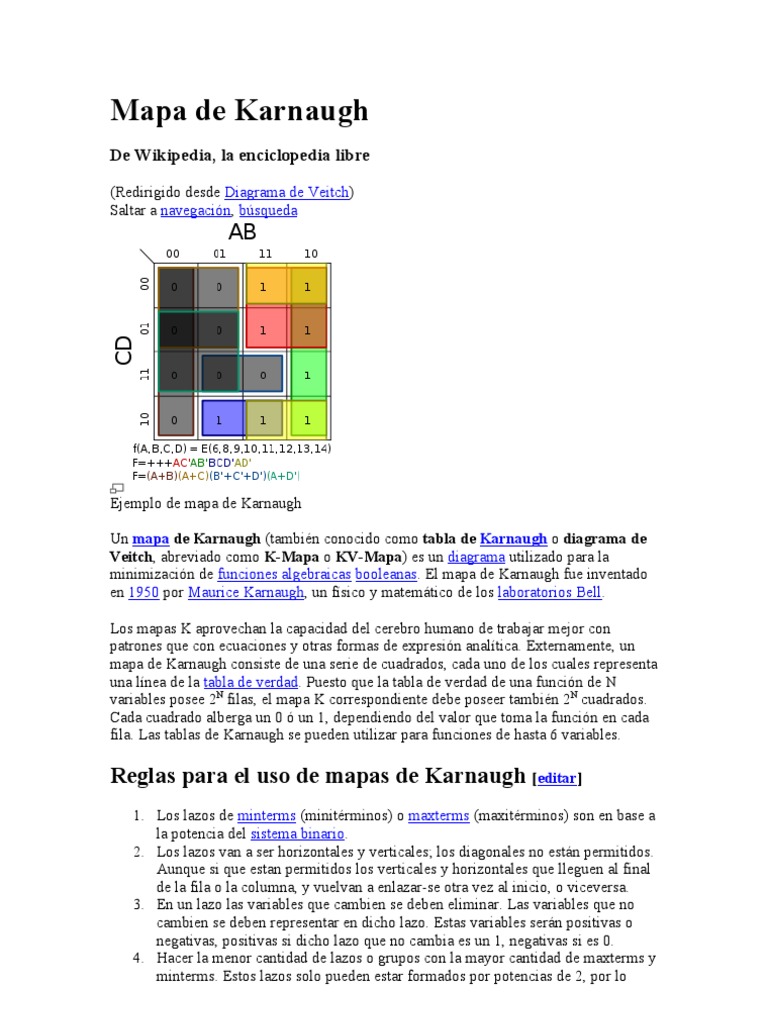 Simplificación Lógica con Mapas K | PDF | Ciencia cognitiva | Lógica ...