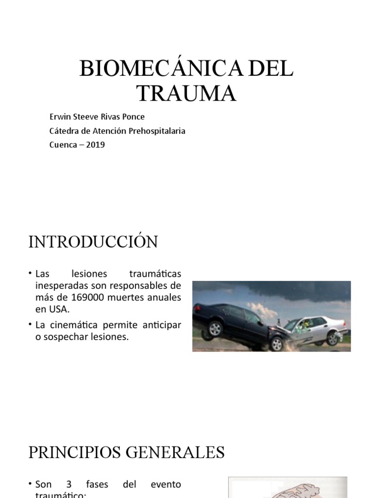 3) Biomecánica Del Trauma | PDF | Lesión | Abdomen