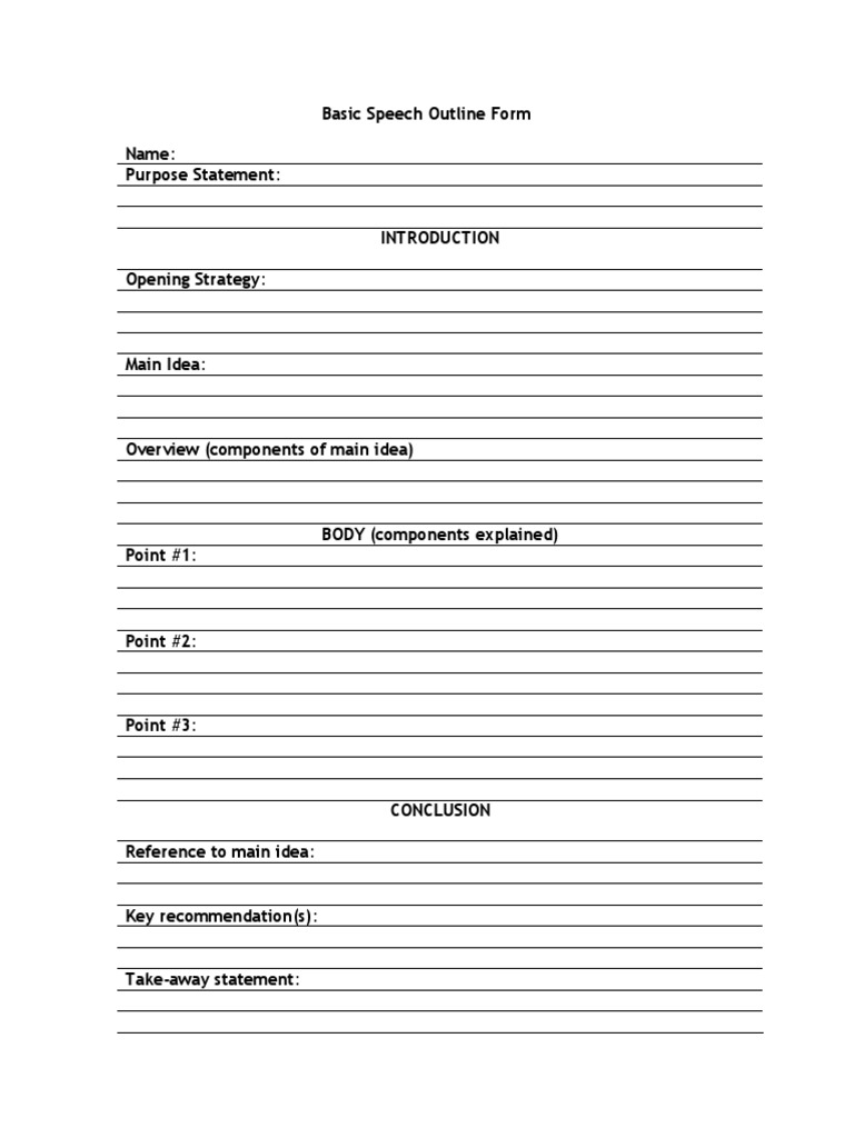 Speech Outline PDF
