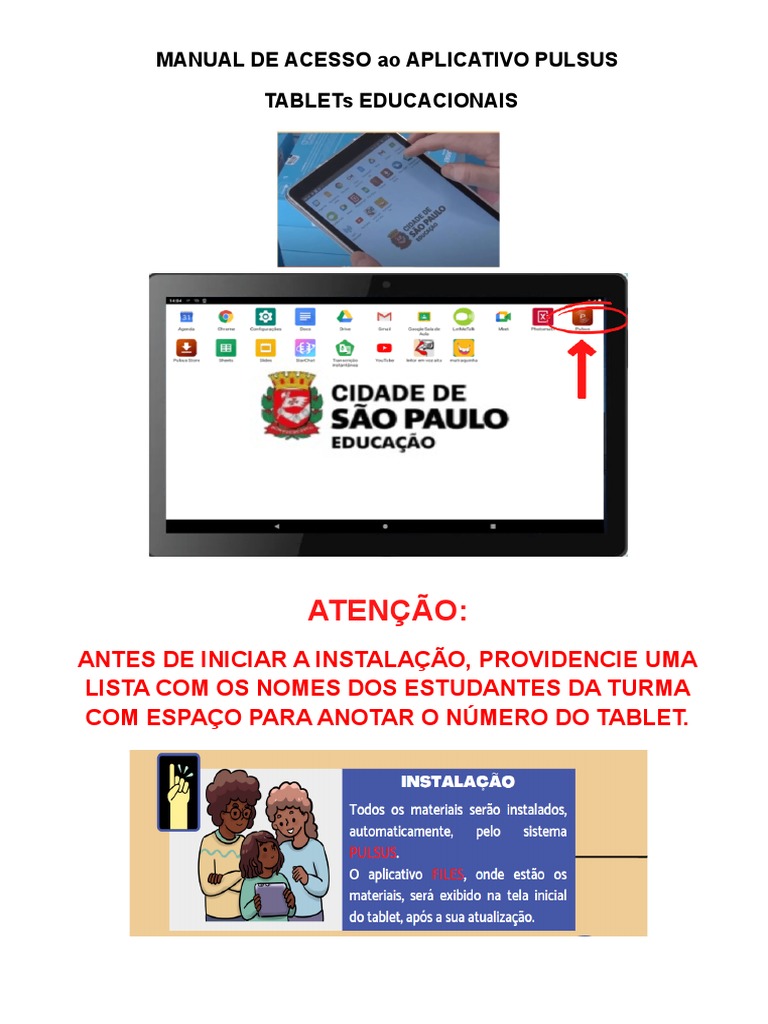 Acesso ao App Pulsus em Tablets | PDF