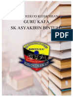 Buku Rekod Kehadiran Guru Kafa SK Asyakirin