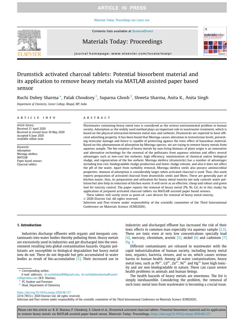 Materials Today Proceedings Ruchi Dubey Sharma, Palak Chouksey