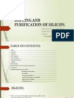 Dopping and Purification of Silicon