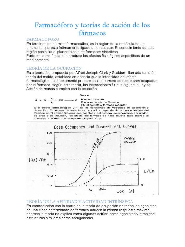 Farmacóforo y teorías de acción farmacológica | PDF | Receptor ...