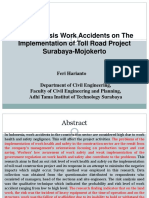 Risk Analysis Work Accidents On The Implementation of Toll Road Project Surabaya-Mojokerto