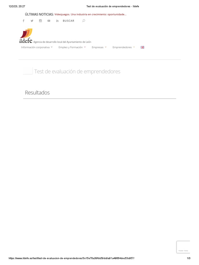Test de Evaluación de Emprendedores Ildefe | PDF | Iniciativa ...