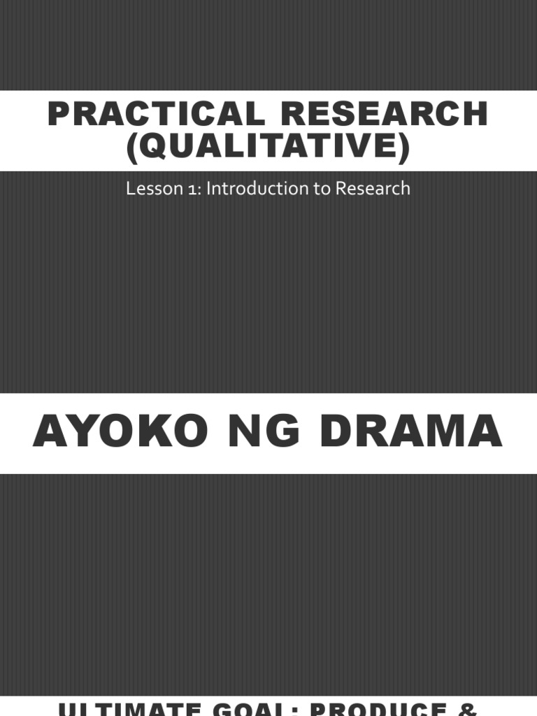 LESSON 1.1 Introduction To Research | PDF | Methodology | Qualitative ...