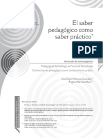 El Saber Pedagogico Como Saber Practico