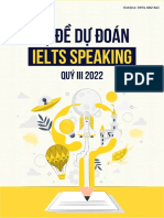 BỘ ĐỀ DỰ ĐOÁN IELTS SPEAKING QUÝ 3 2022