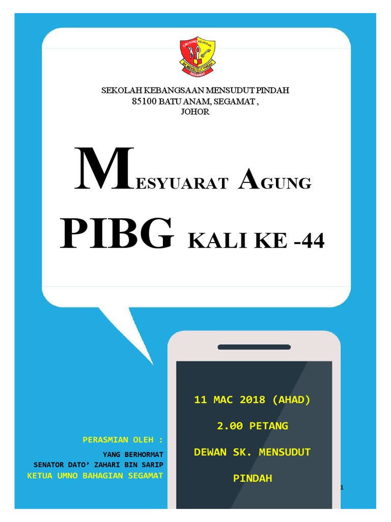 Buku Program Mesyuarat Agung Pibg 2018 Pdf