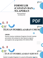 FORMULIR PENCATATAN DAN PELAPORAN