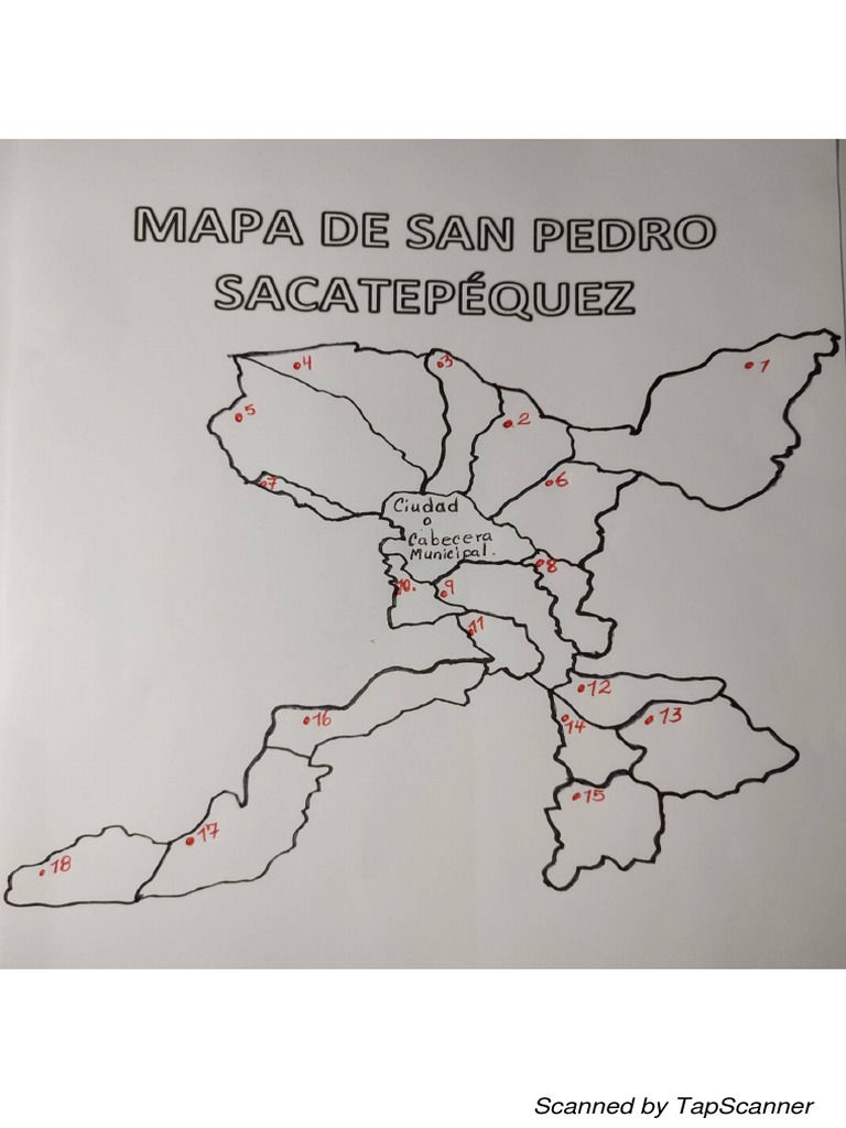 Mapa de San Pedro Sacatepéquez PDF