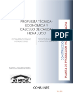 Tep-Incerpaz-Jrmr003 Propuesta Tecnica-Economica y Caudal Hidraulico