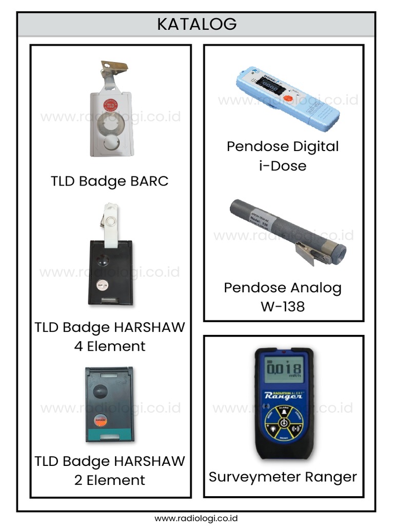 KATALOG - Alat Proteksi Radiasi | PDF