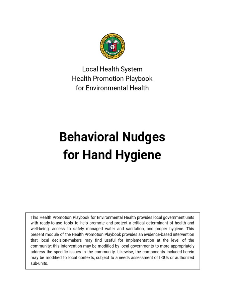 Behavioral Nudges for Hand Hygiene | PDF | Hand Washing | Sanitation