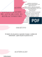 Determinación de Concentración de Azúcar Con El Refractómetro