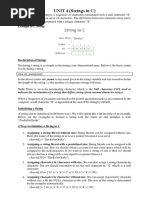 C Programming UNIT 4.2 String