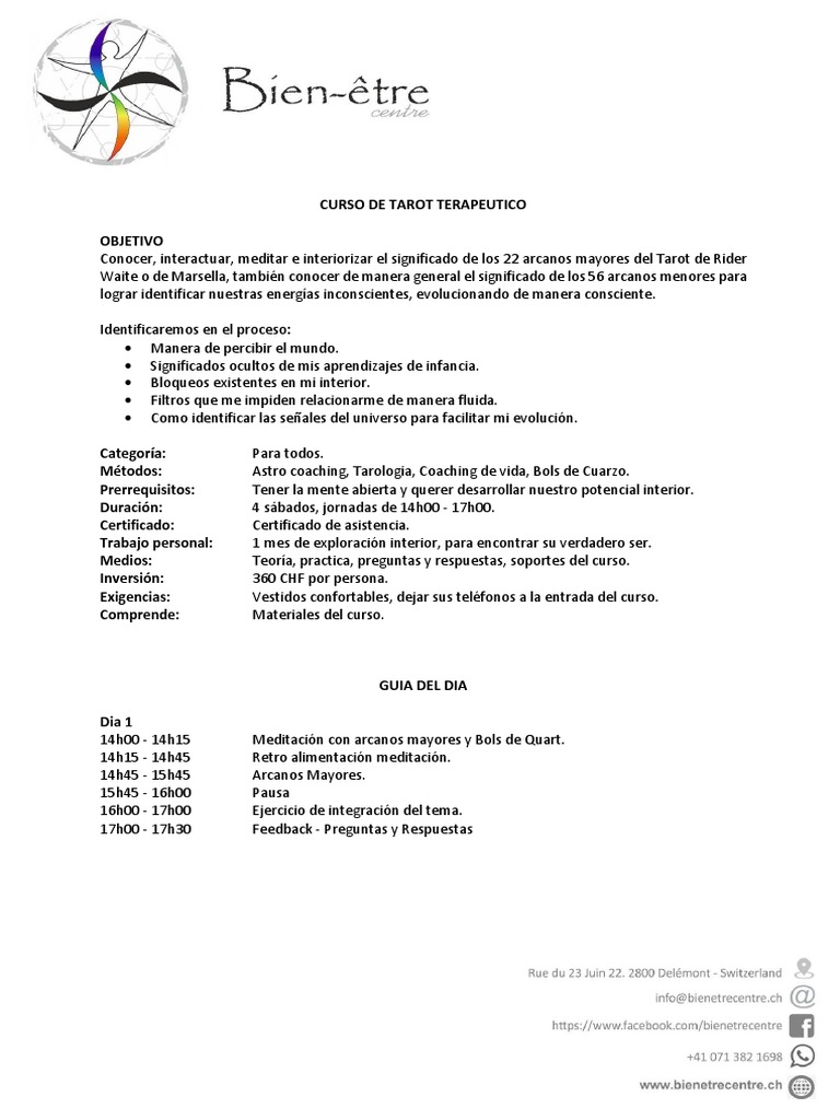 Curso de Tarot Terapeutico | PDF | Arcanos Mayores | Tarot