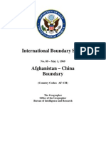 Afghanistan - International Boundray Study - Afghanistan - China Boundry
