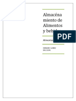 Almacénamiento de Alimentos y Bebidas