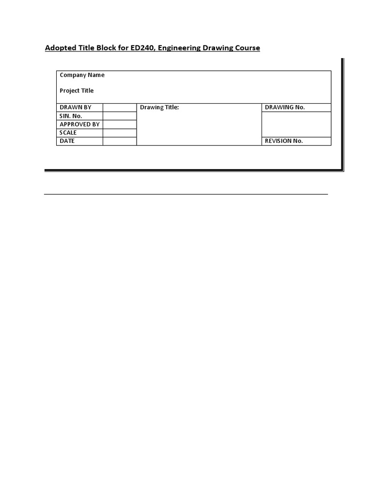 Title Block Pdf