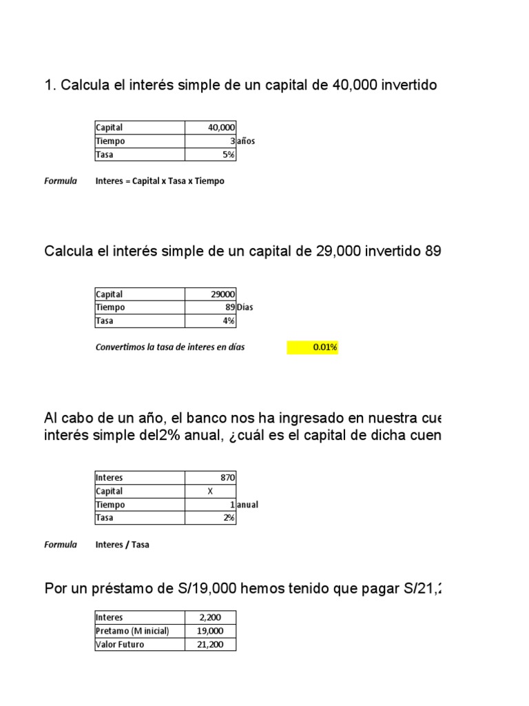Clases Matematicas Financiera | PDF | Interés | Tasas de interés